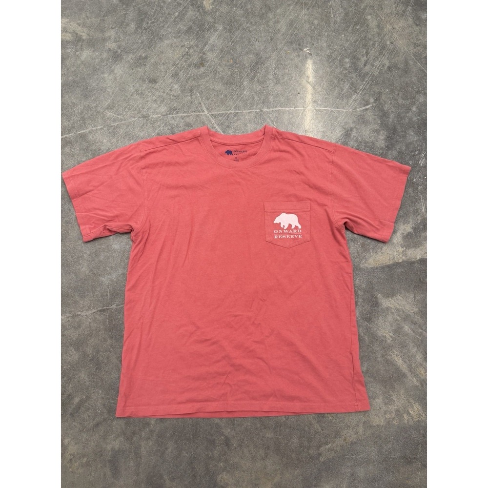 Onward Reserve Abraham Lincoln Pocket Tee Washed Salmon Cotton Men Sz Medium
